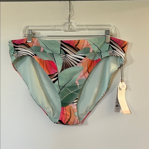 CALIA by Carrie Underwood Green and Pink Geometric Bikini - Picture 1 of 8